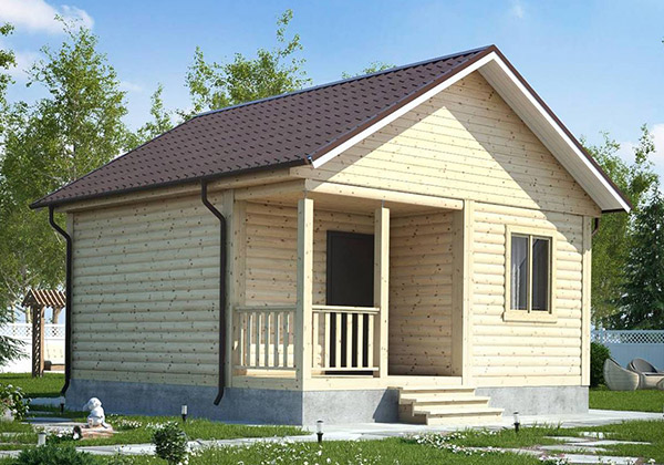 Баня 6х6 из бруса 150x150 под ключ - внешний вид